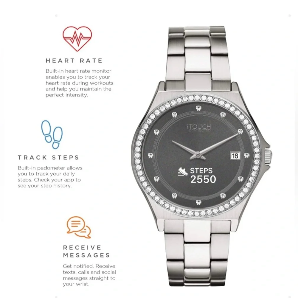 iTOUCH Connected Silver Smartwatch